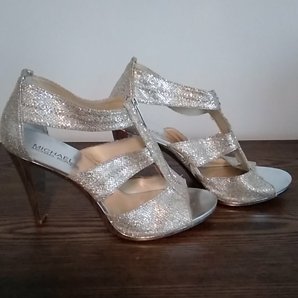 Michael Kors Silver Sparkle Heels